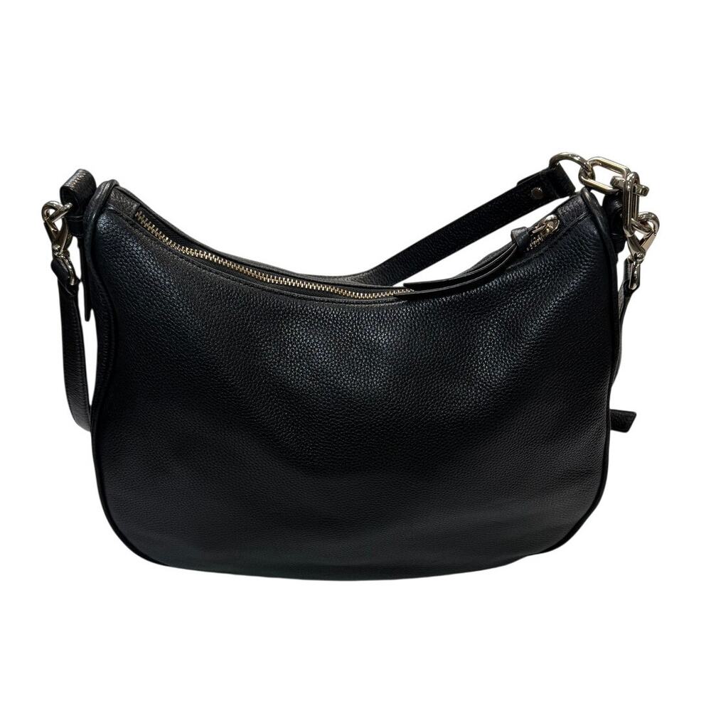 Kate Spade Black Pebbled Leather Crossbody Shoulder Bag Slouchy Everyday - Picture 5 of 16